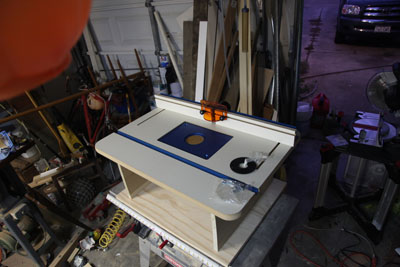 A compact router table for a small shop; photo courtesy Kelly Smith