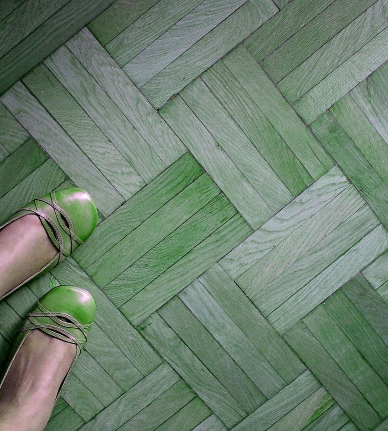 Green Parquet Floor